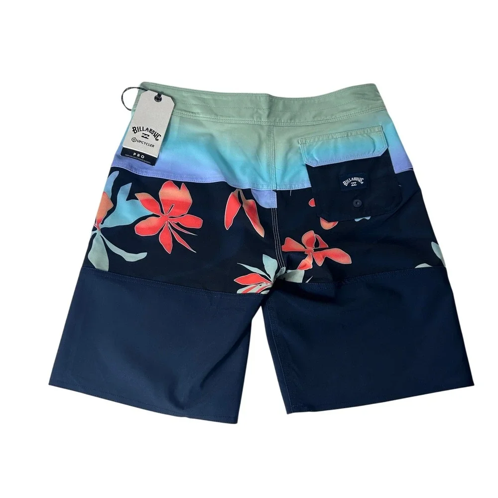 Billabong Tribong Pro Upcycler Mens Boardshorts Navy Floral Ombre Size‎ 27 NEW